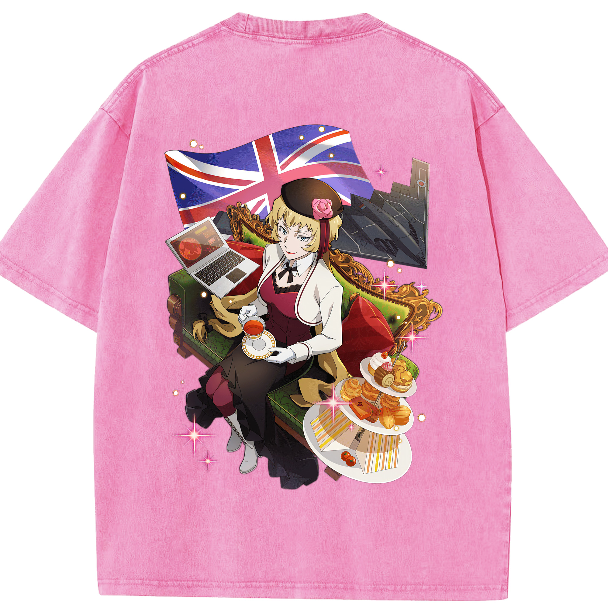 （画像用） 文豪ストレイドッグス Bungo Stray Dogs 綿100% ヴィンテージ風 半袖Tシャツ（背面プリント）